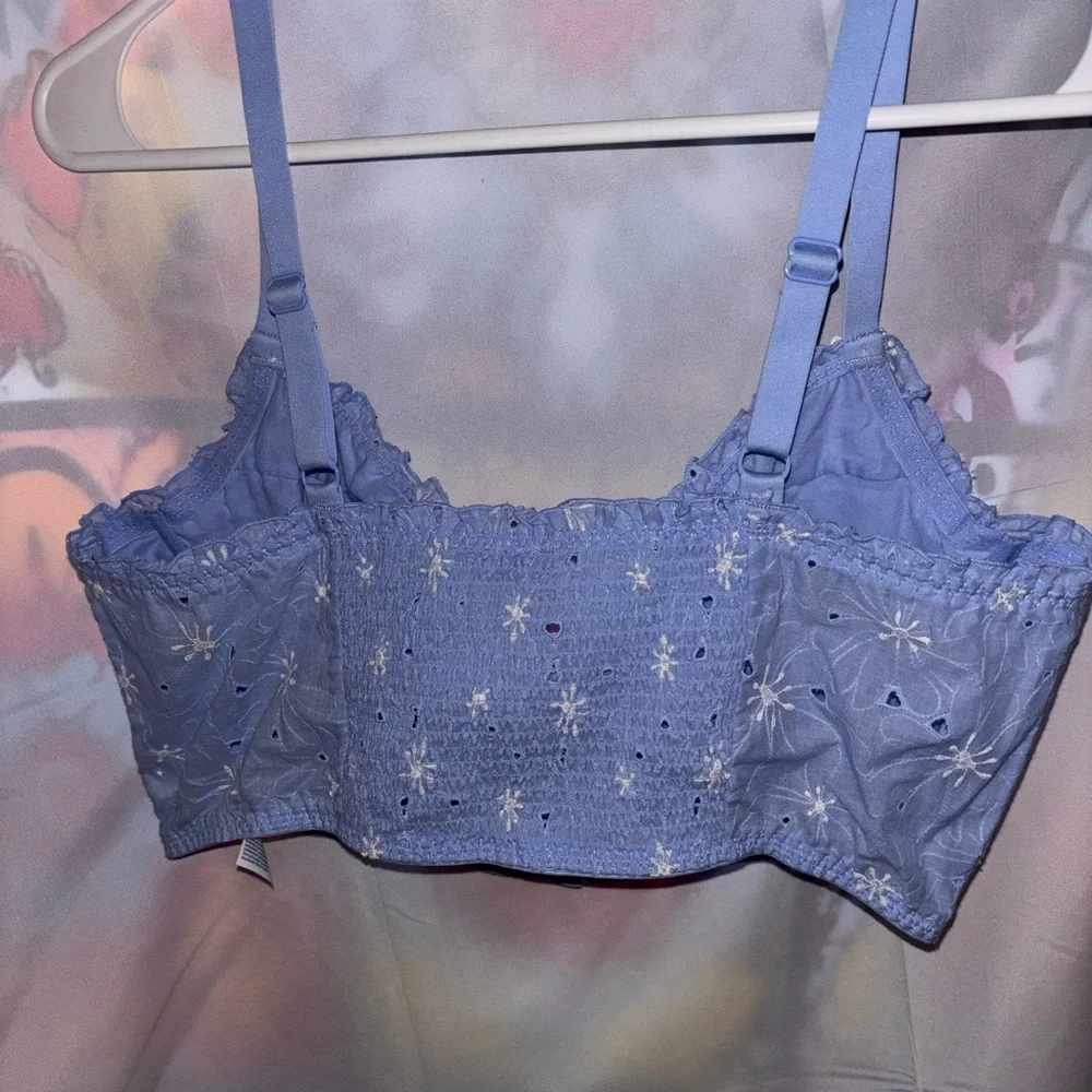 NWOT Blue Sweet Bloom Bustier - Picture 2 of 3